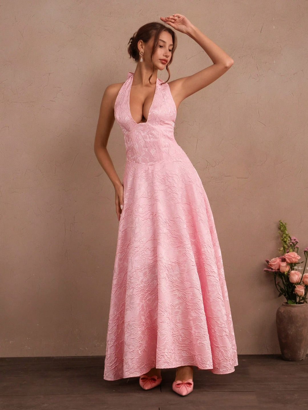 Rochie maxi SHEIN, roz