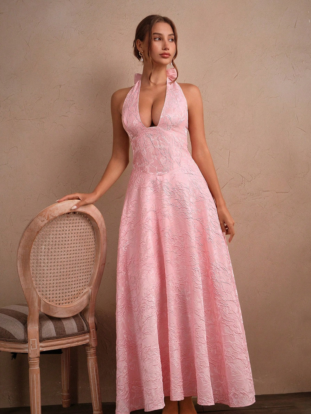 Rochie maxi SHEIN, roz
