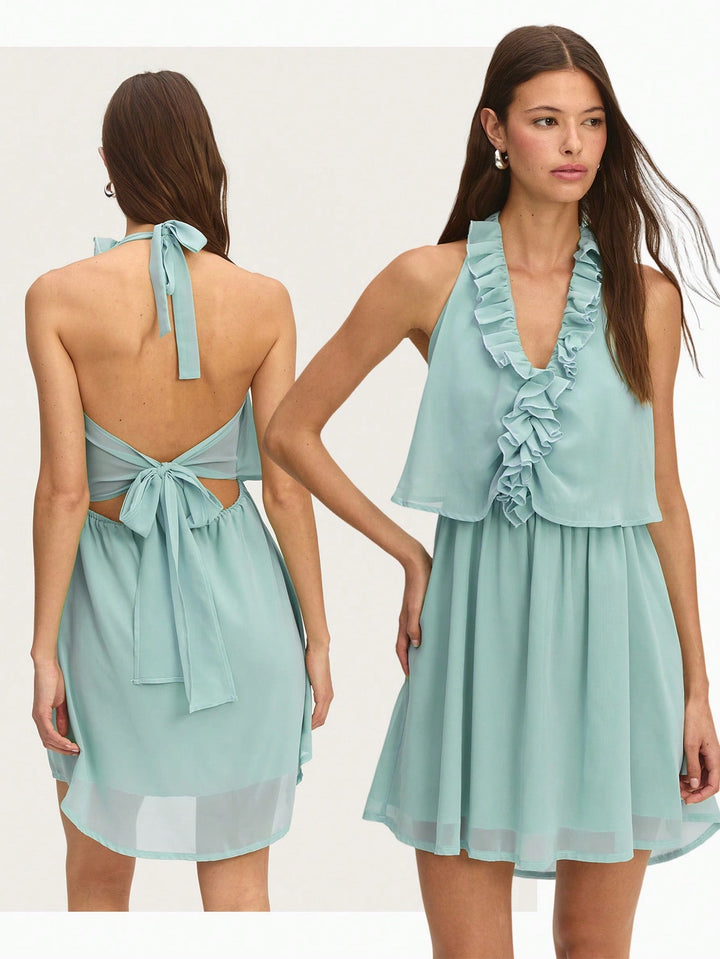 Rochie mini SHEIN, verde