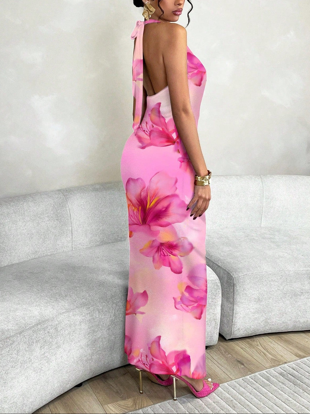 Rochie maxi Shein, mix culori