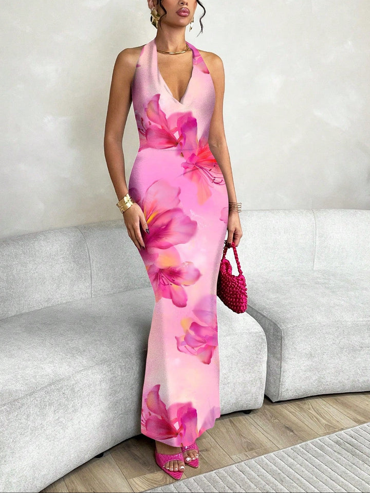 Rochie maxi Shein, mix culori