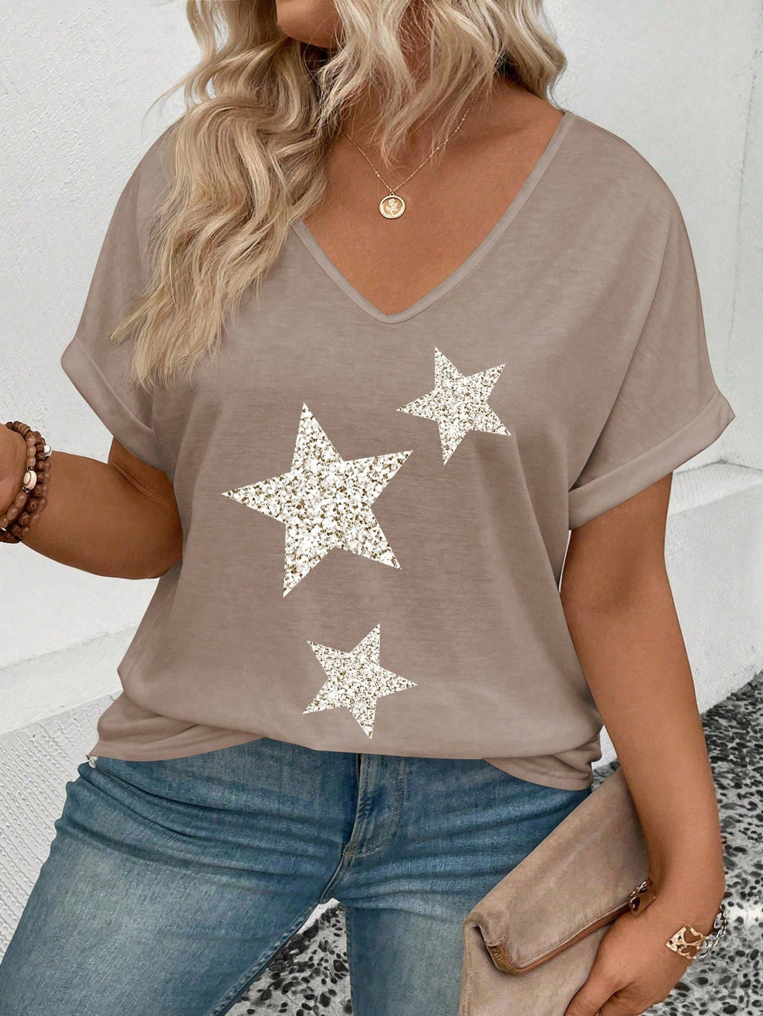 Tricou SHEIN, bej
