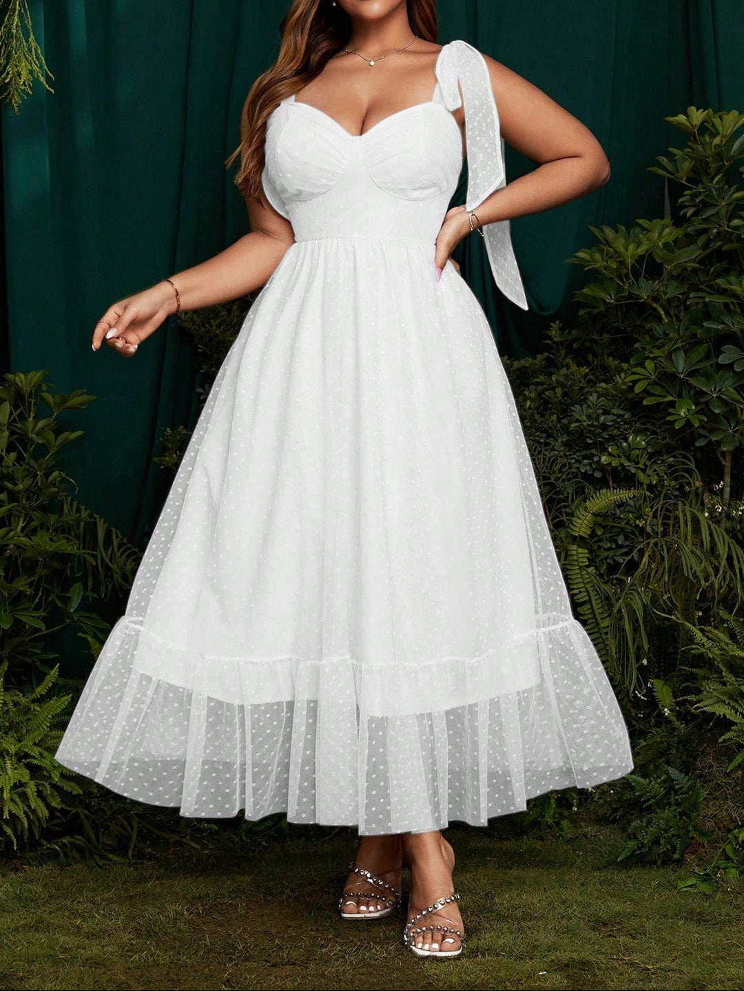 Rochie maxi SHEIN, alb