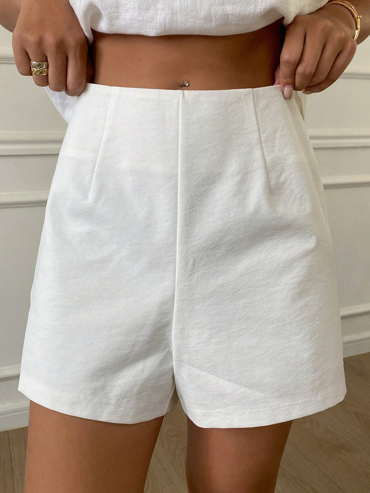 Pantaloni scurți SHEIN, alb