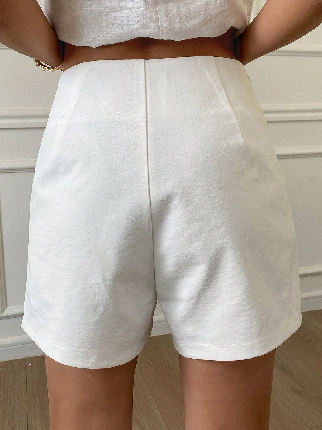 Pantaloni scurți SHEIN, alb