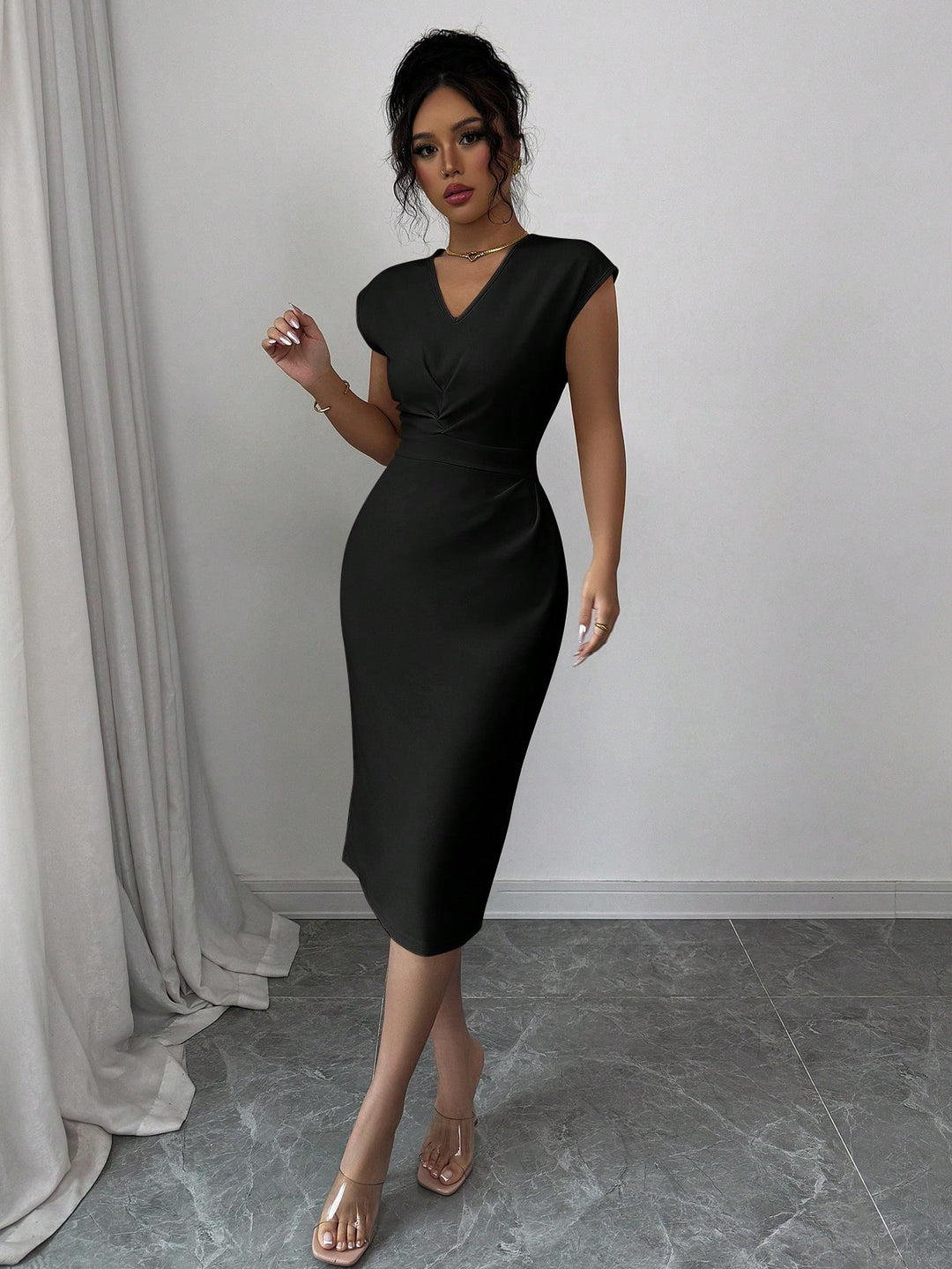 Rochie midi SHEIN, negru