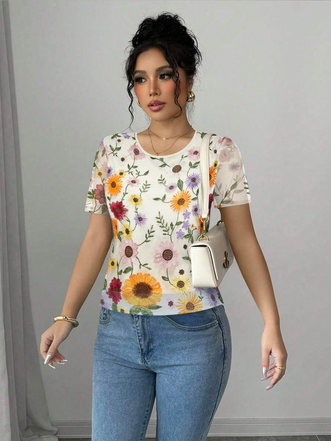 Tricou SHEIN, portocaliu