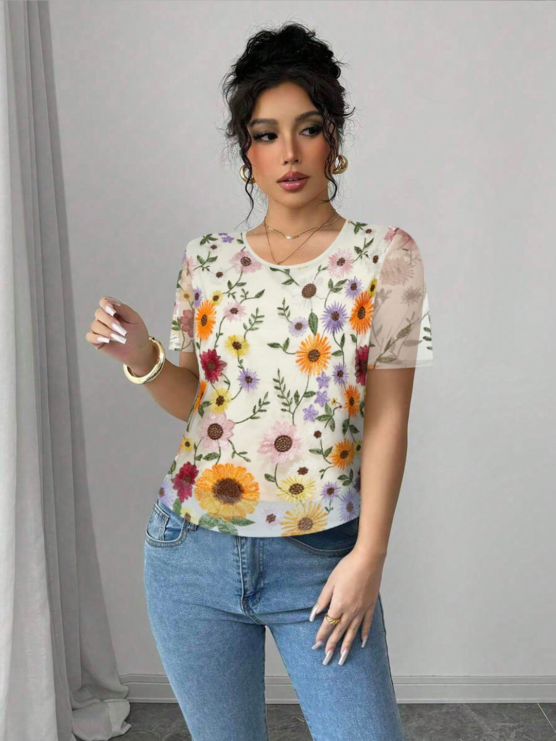 Tricou SHEIN, portocaliu