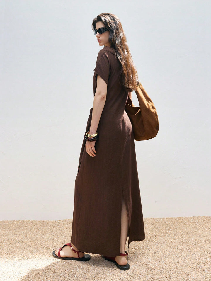Rochie maxi SHEIN, maro