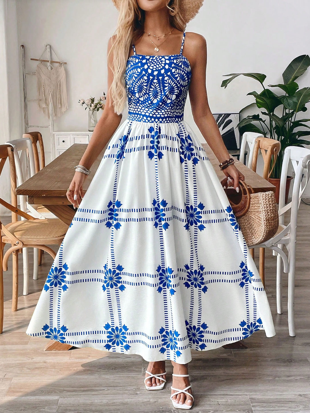 Rochie maxi SHEIN, albastru