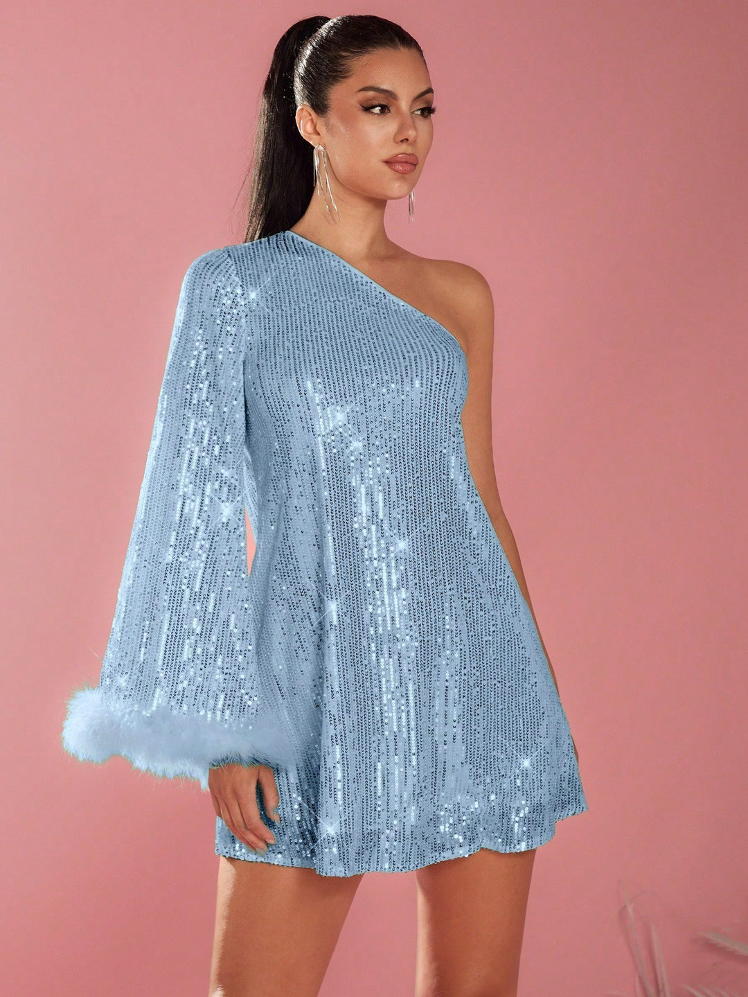 Rochie scurtă SHEIN, albastru