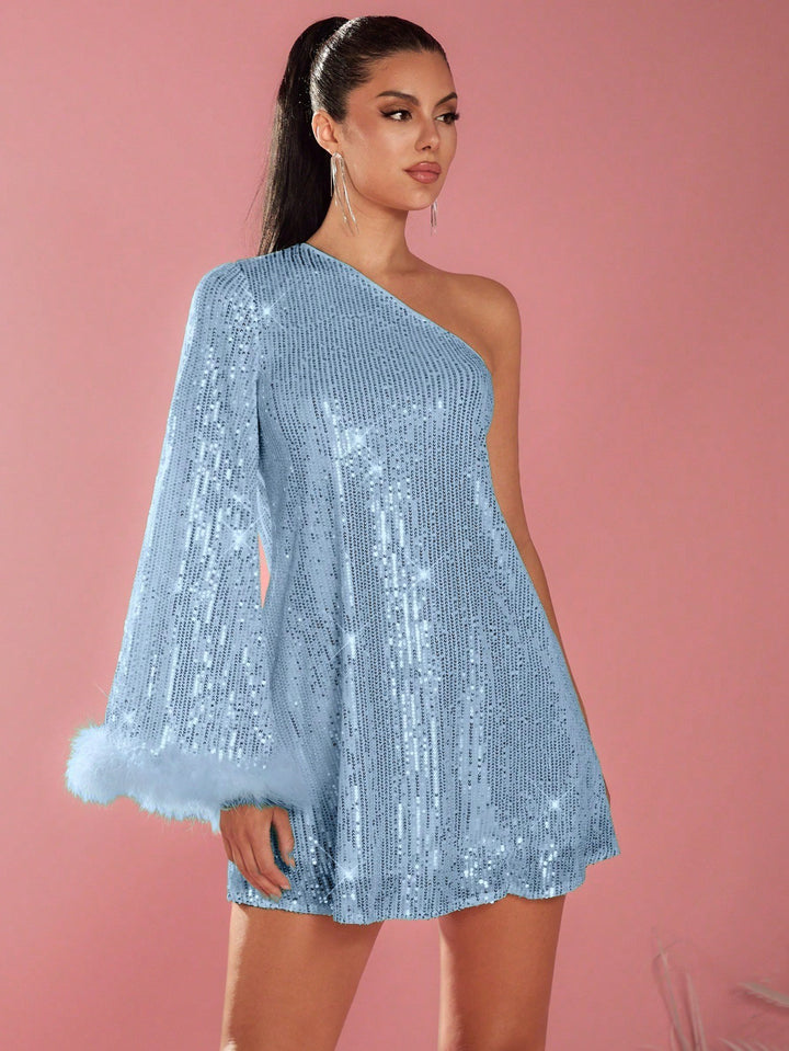 Rochie scurtă SHEIN, albastru