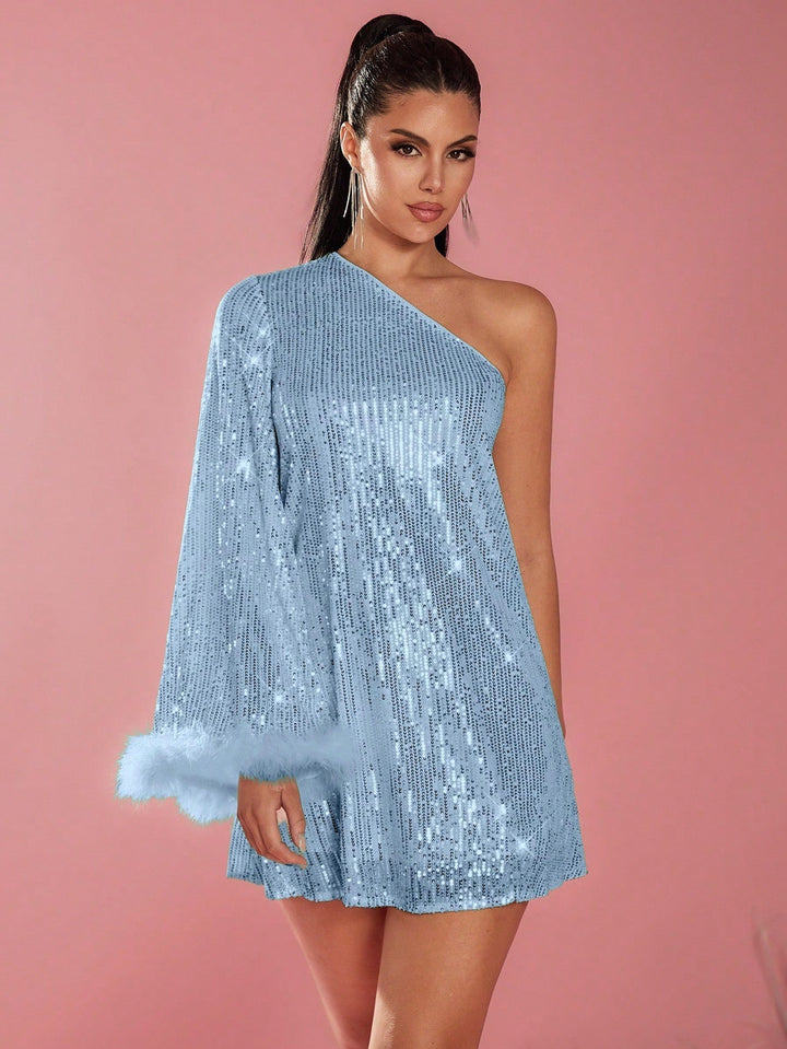 Rochie scurtă SHEIN, albastru