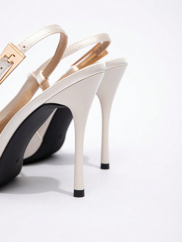 Pantofi cu toc SHEIN, bej