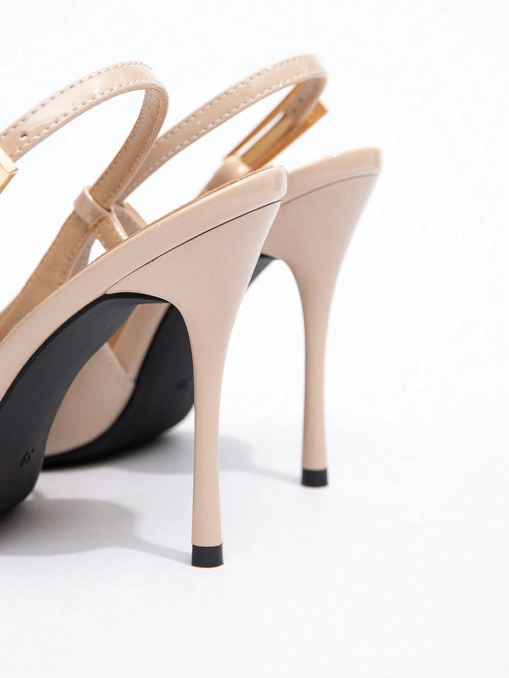 Pantofi cu toc SHEIN, bej