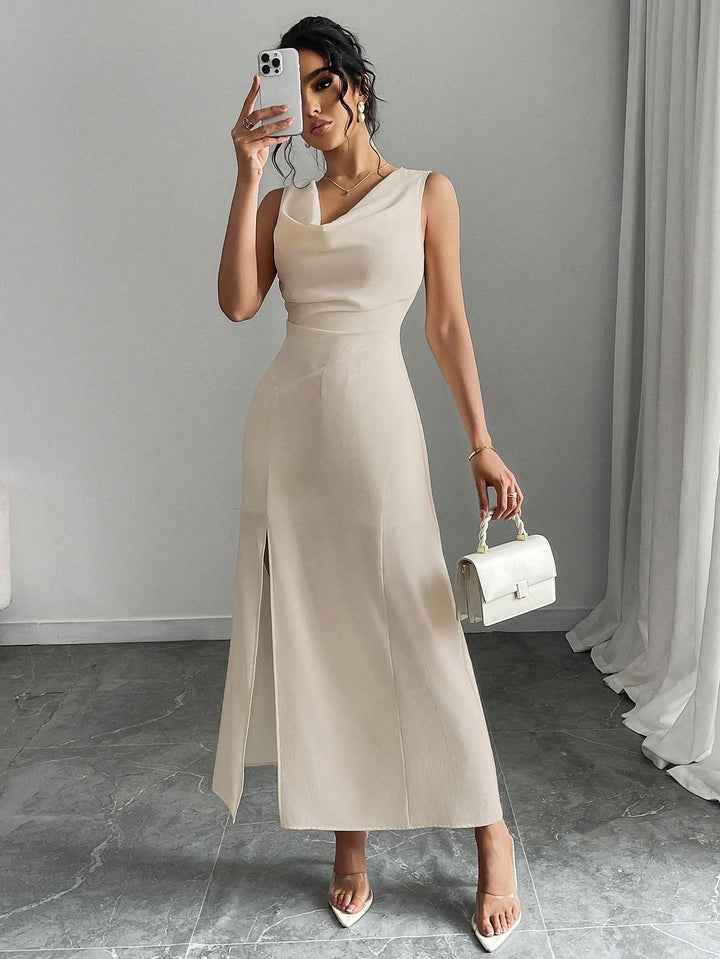 Rochie midi Shein, Kaki