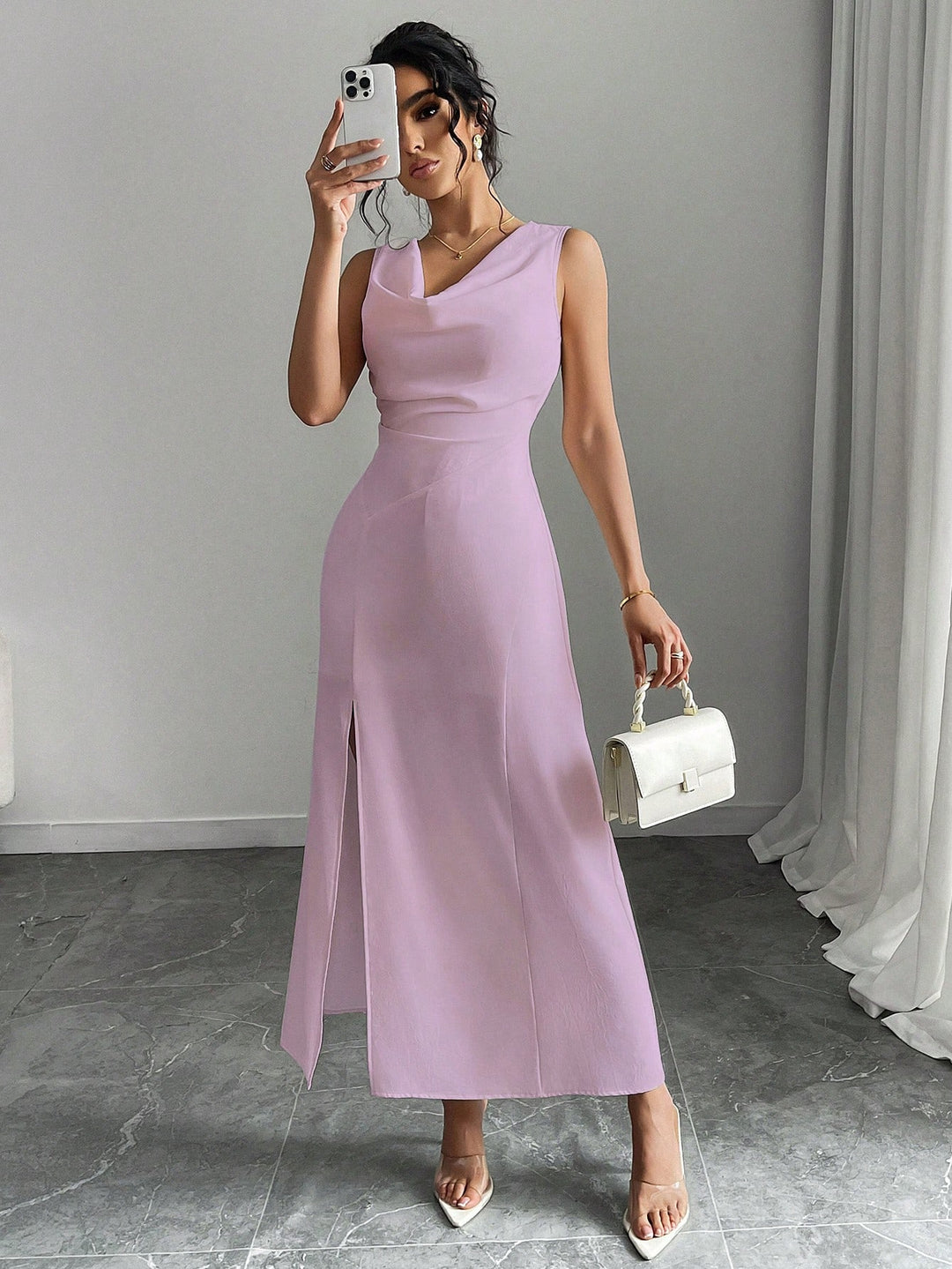 Rochie midi SHEIN, mov