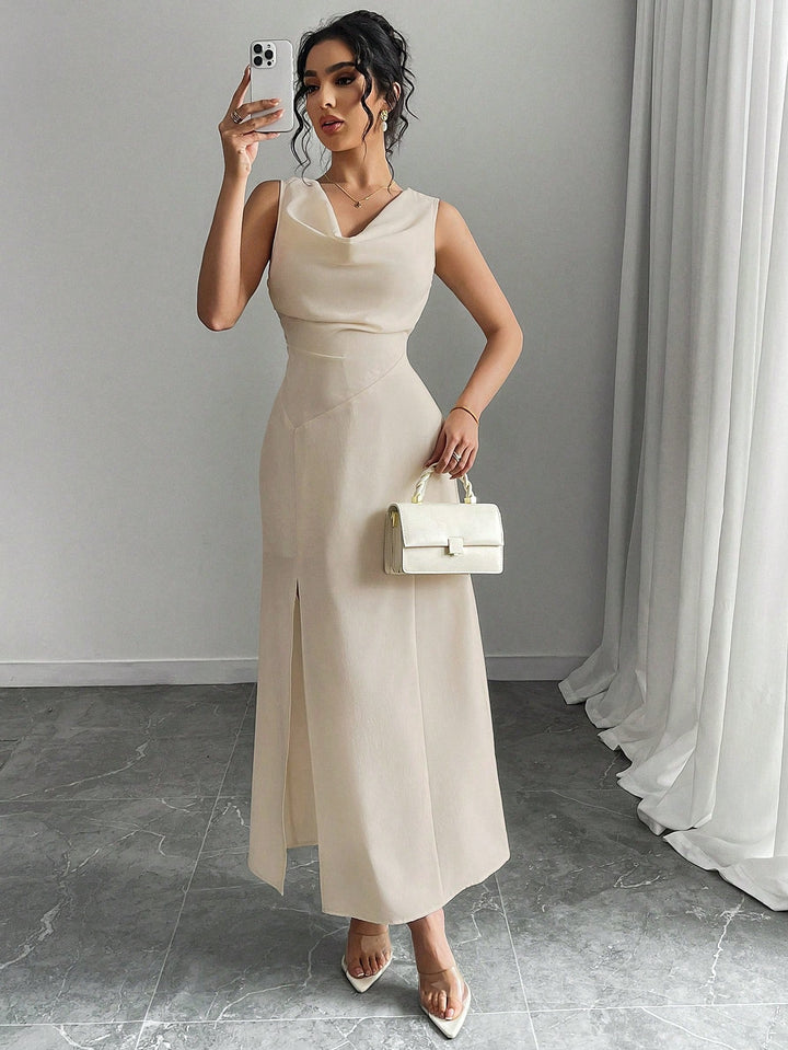 Rochie midi Shein, Kaki