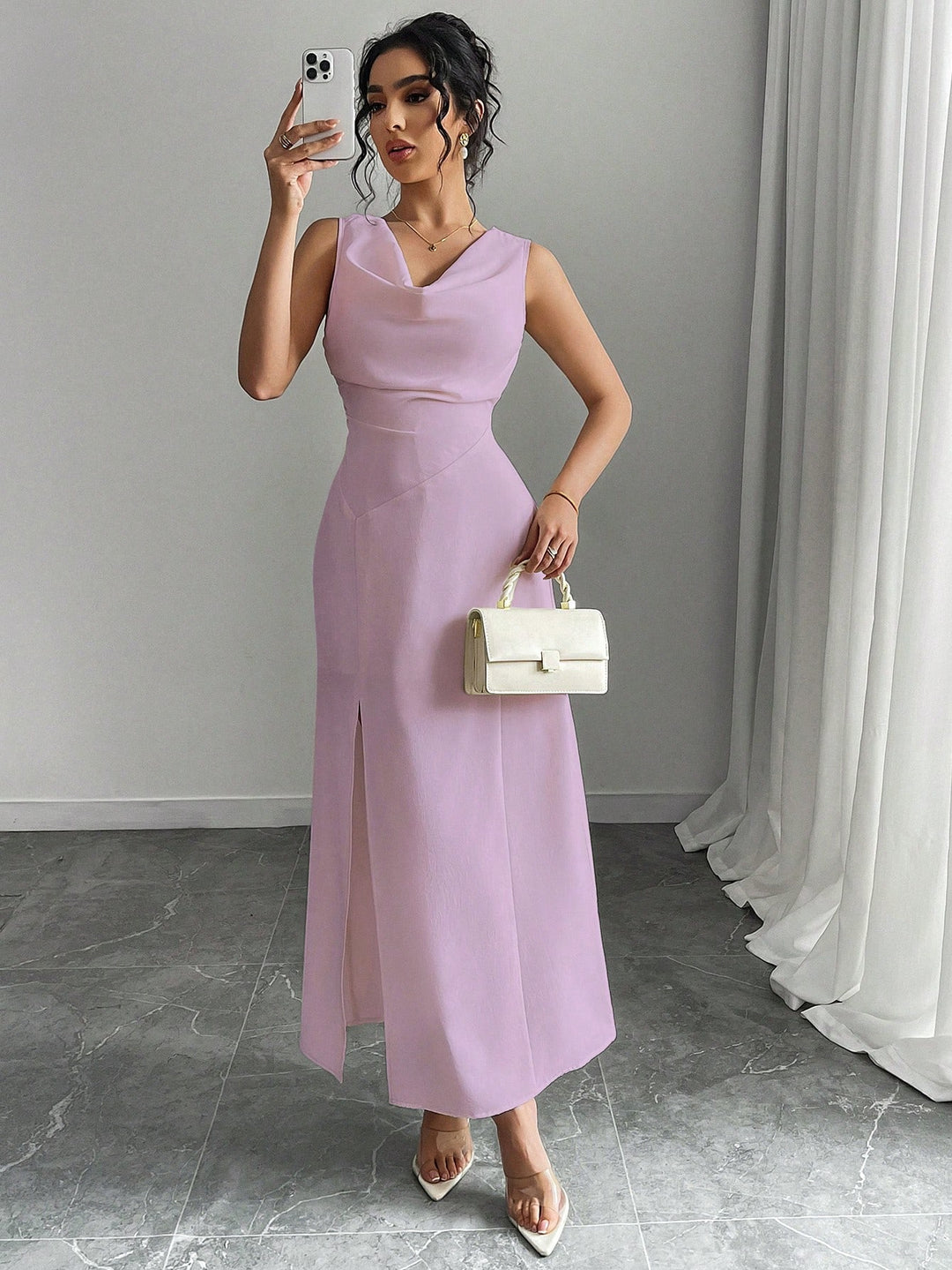 Rochie midi SHEIN, mov