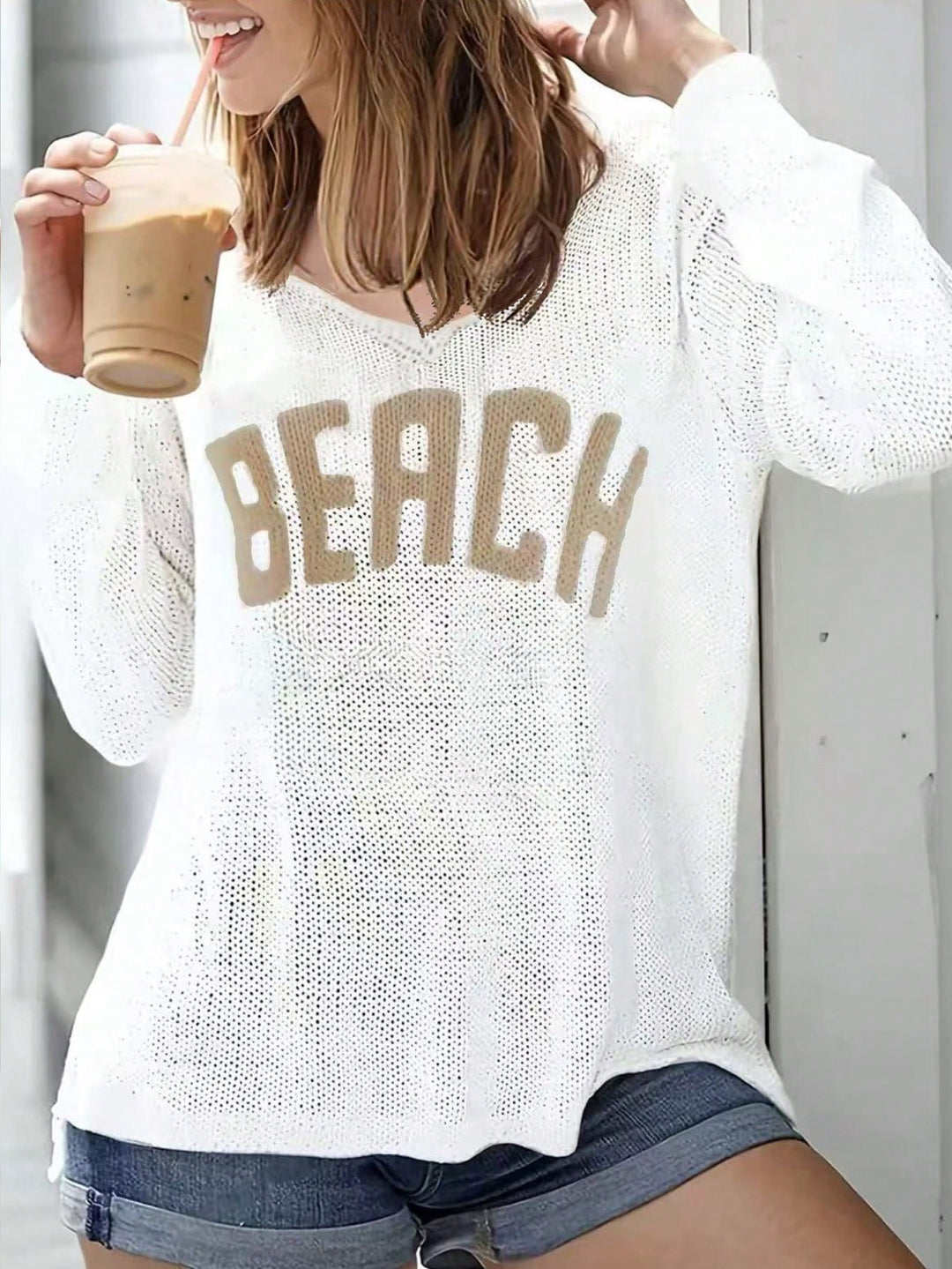 Pulover SHEIN, alb