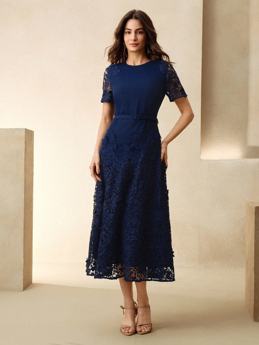 Rochie midi SHEIN, albastru