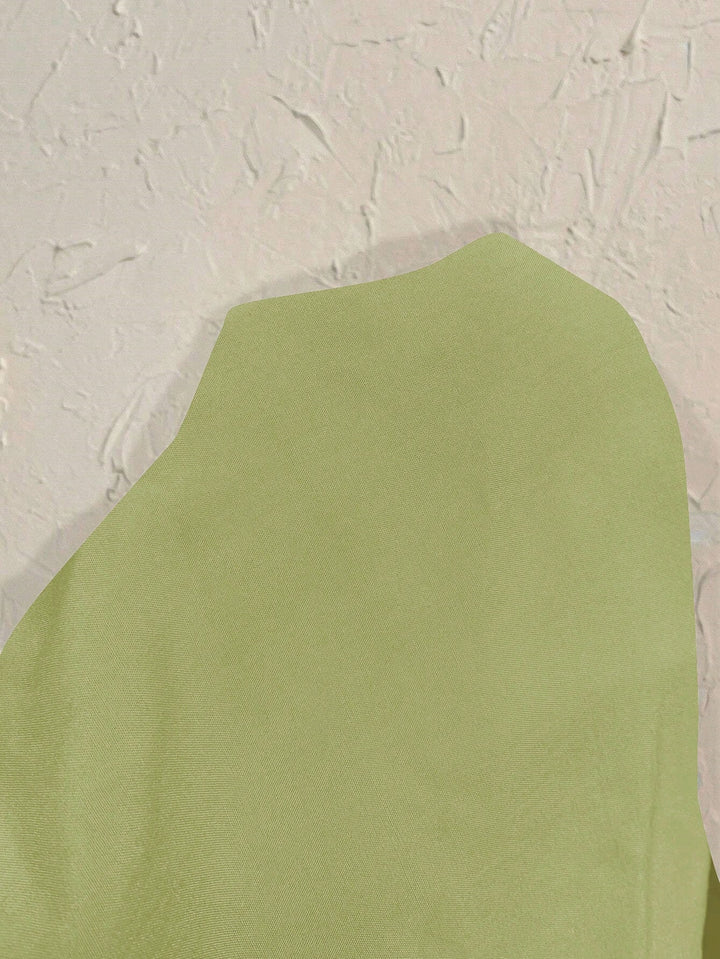 Cămașă brodată SHEIN, verde