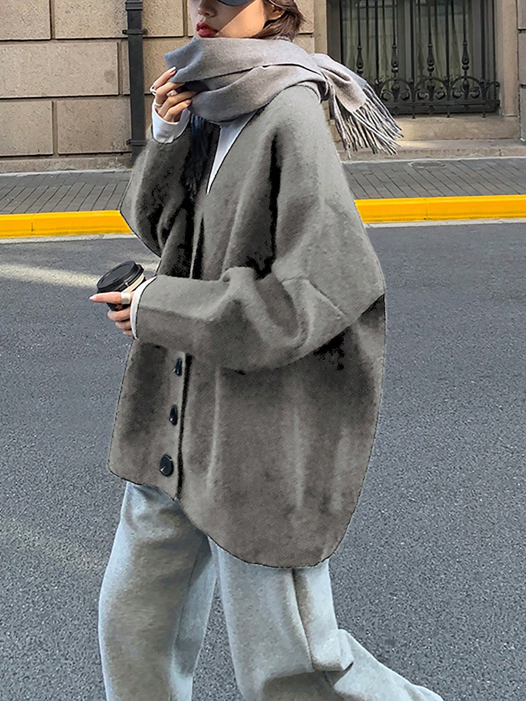 Cardigan SHEIN, gri