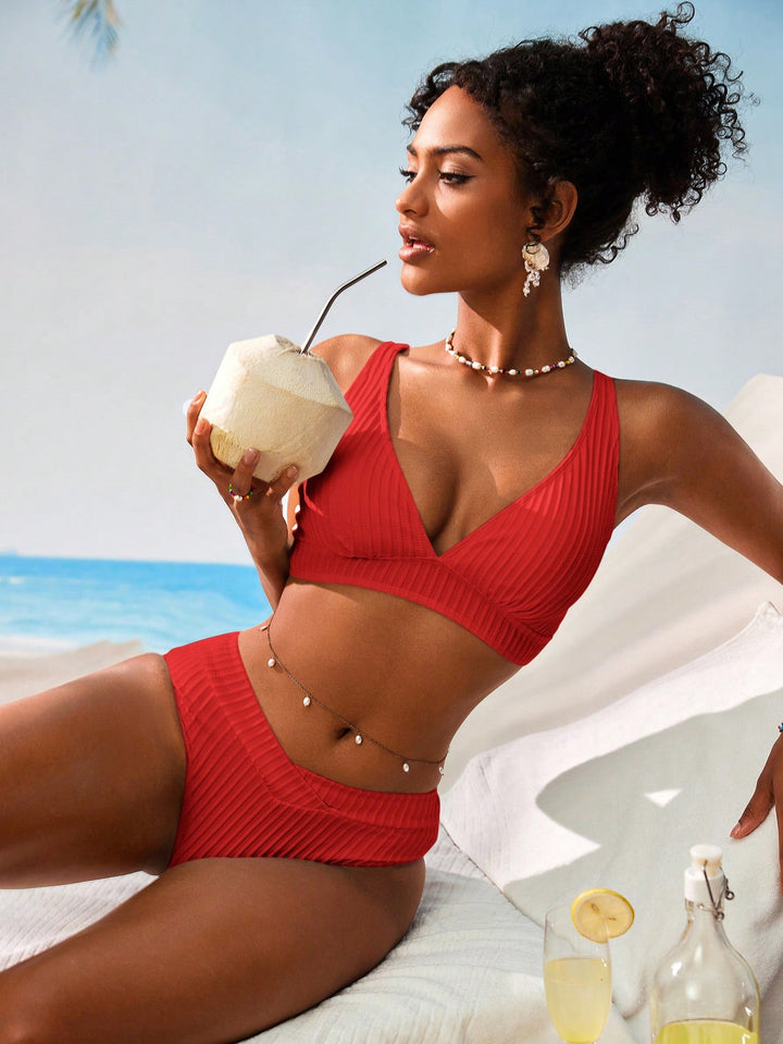 Set bikini SHEIN, roșu