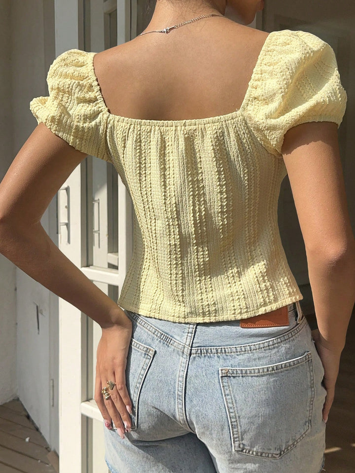 Top SHEIN, galben