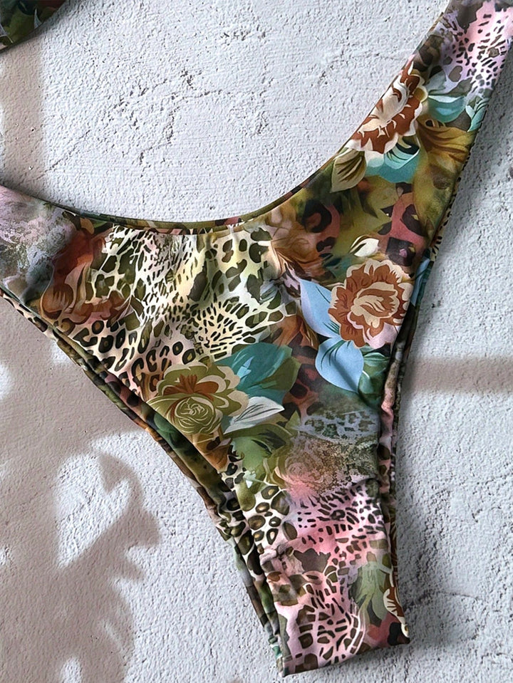 Costum de baie din 2 piese SHEIN, mix culori