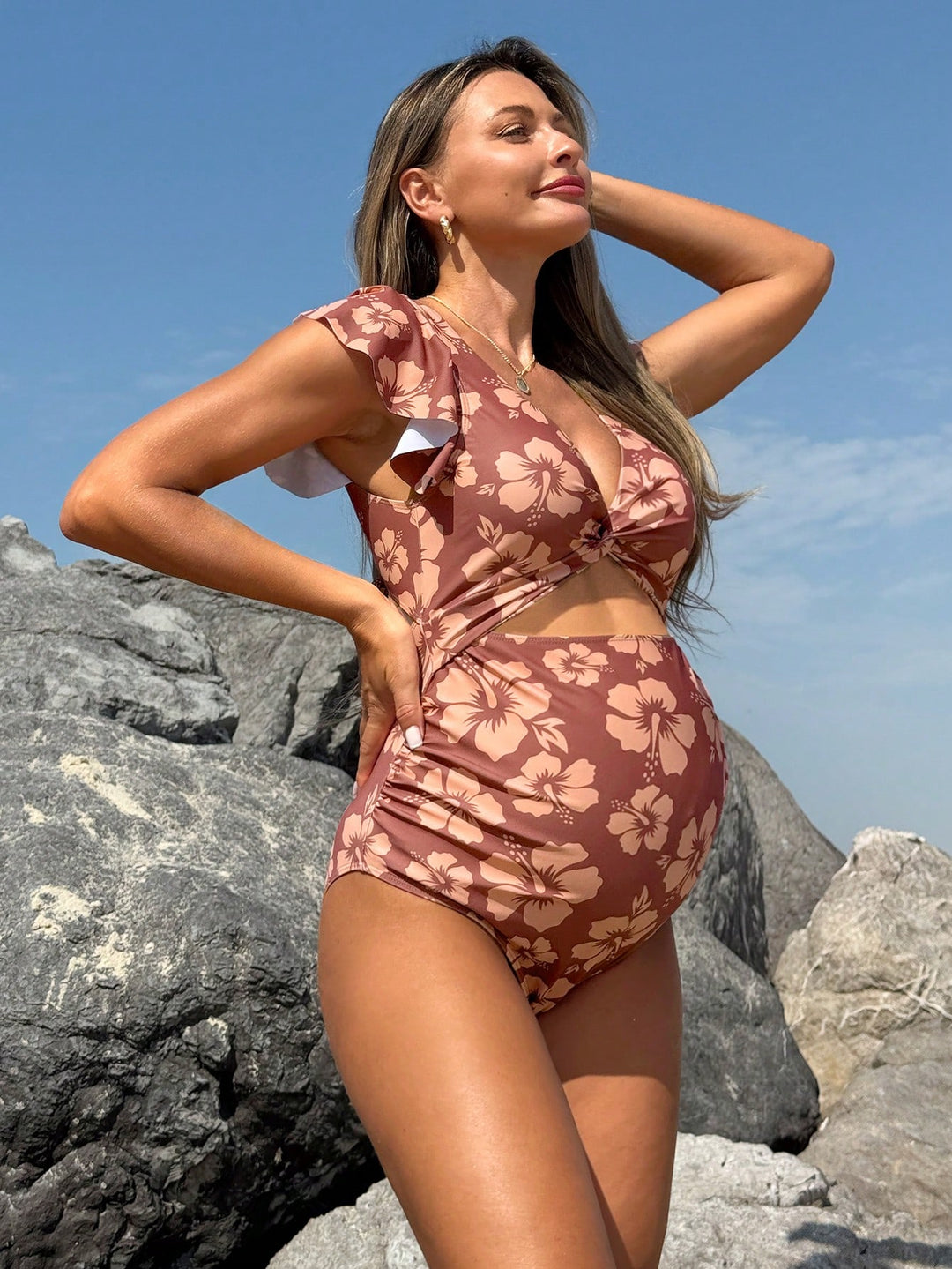 Costum de baie întreg SHEIN, mix culori