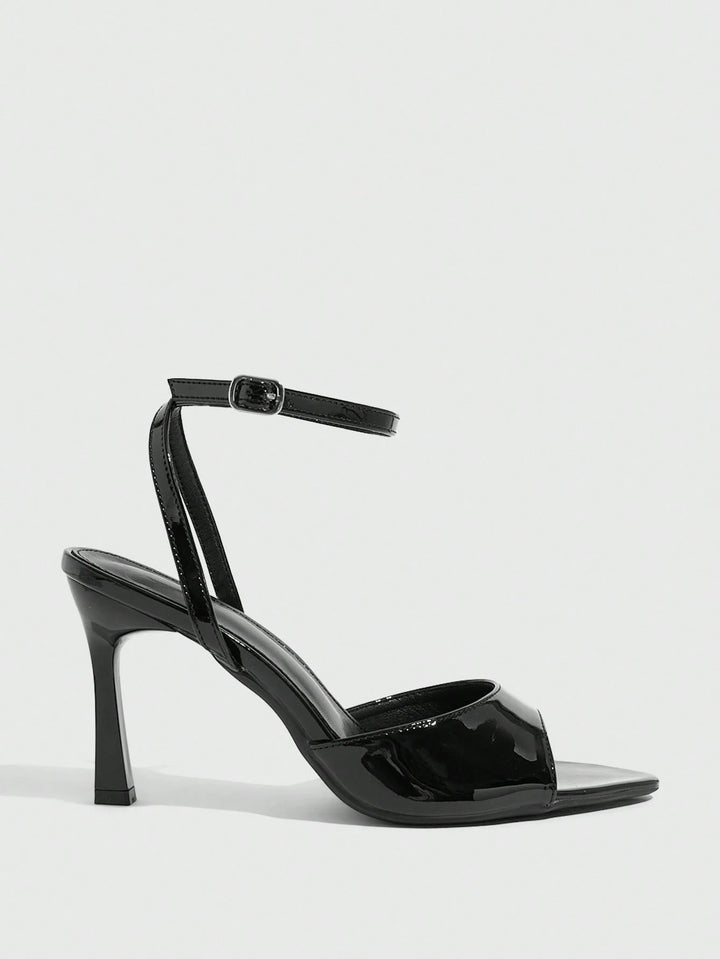 Sandale cu toc SHEIN, negru