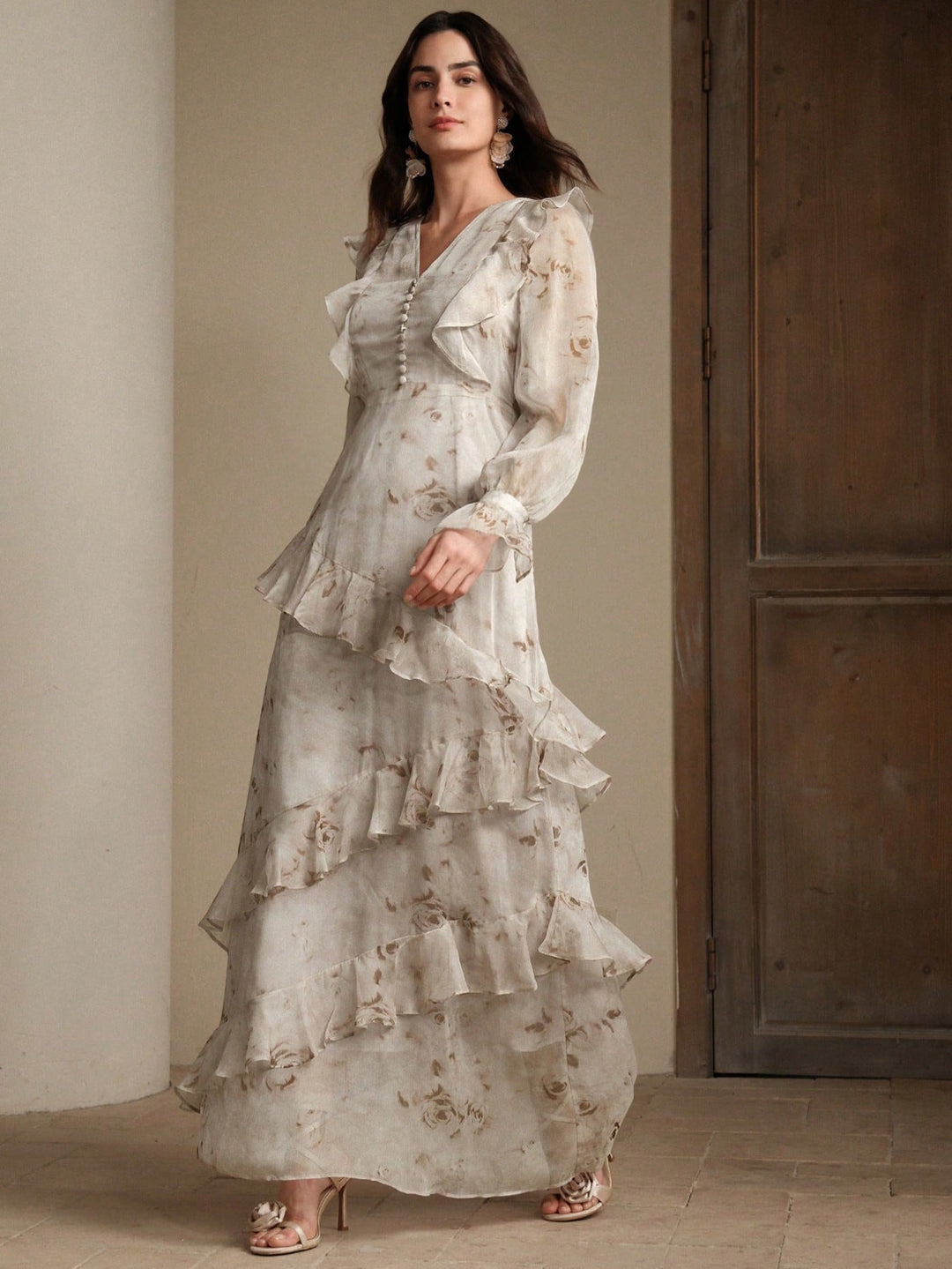 Rochie maxi SHEIN, maro