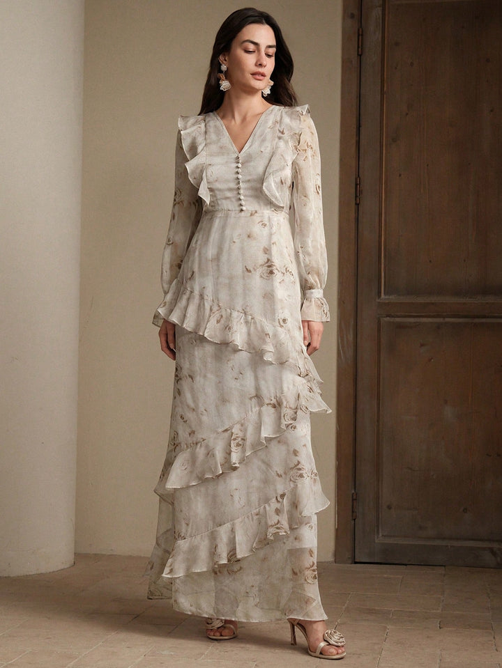 Rochie maxi SHEIN, maro