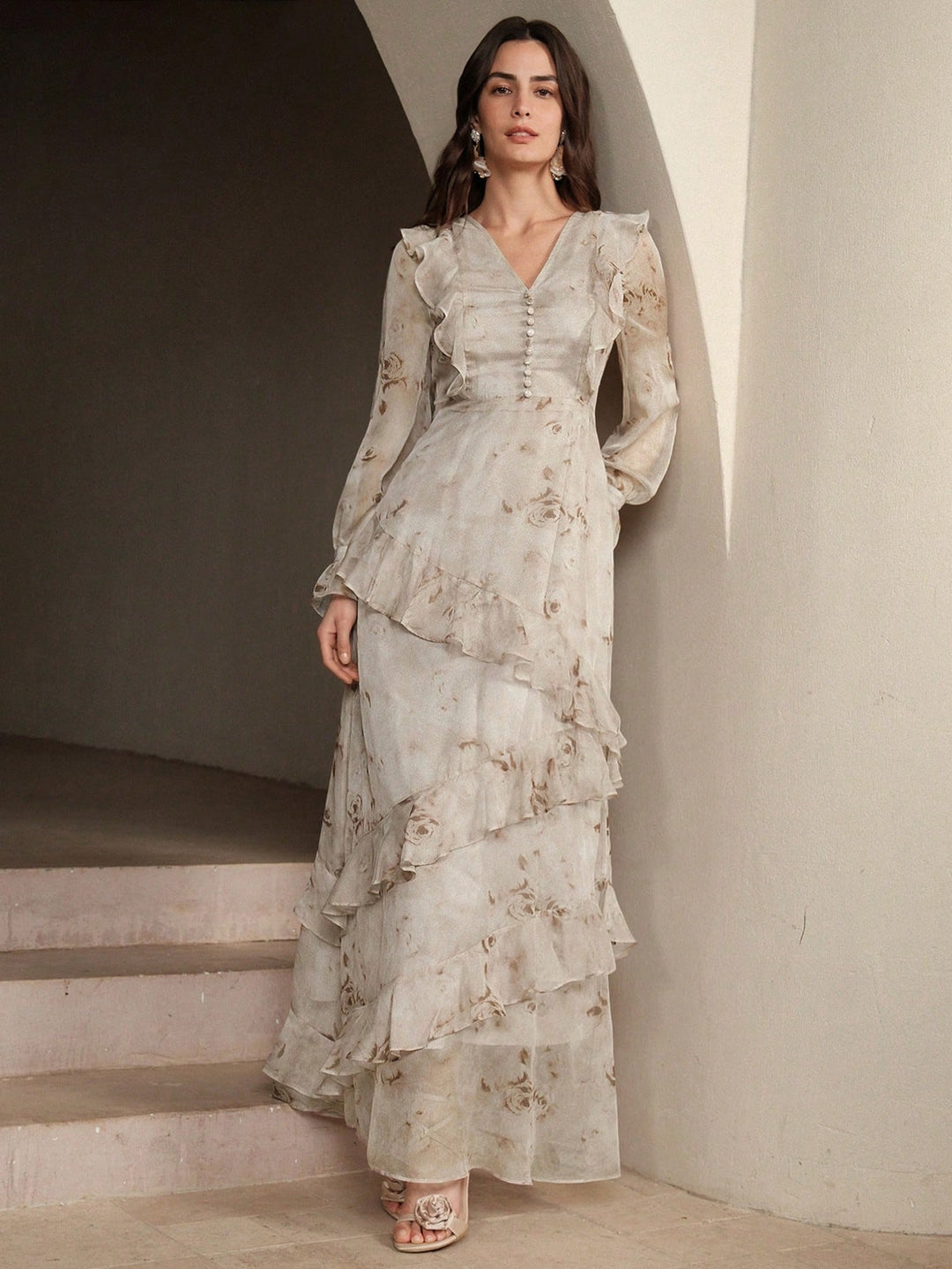 Rochie maxi SHEIN, maro