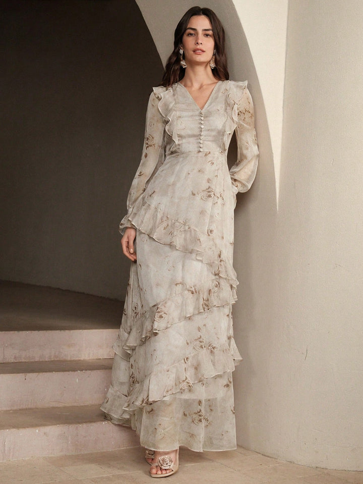 Rochie maxi SHEIN, maro