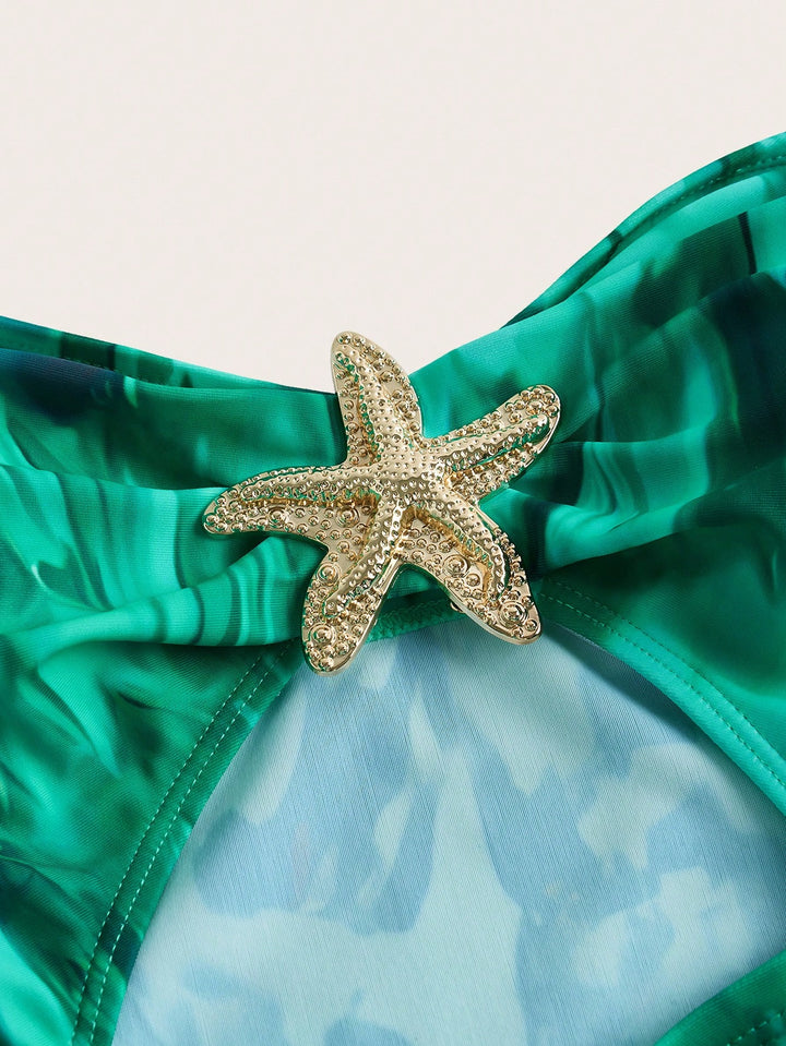 Costum de baie SHEIN, verde