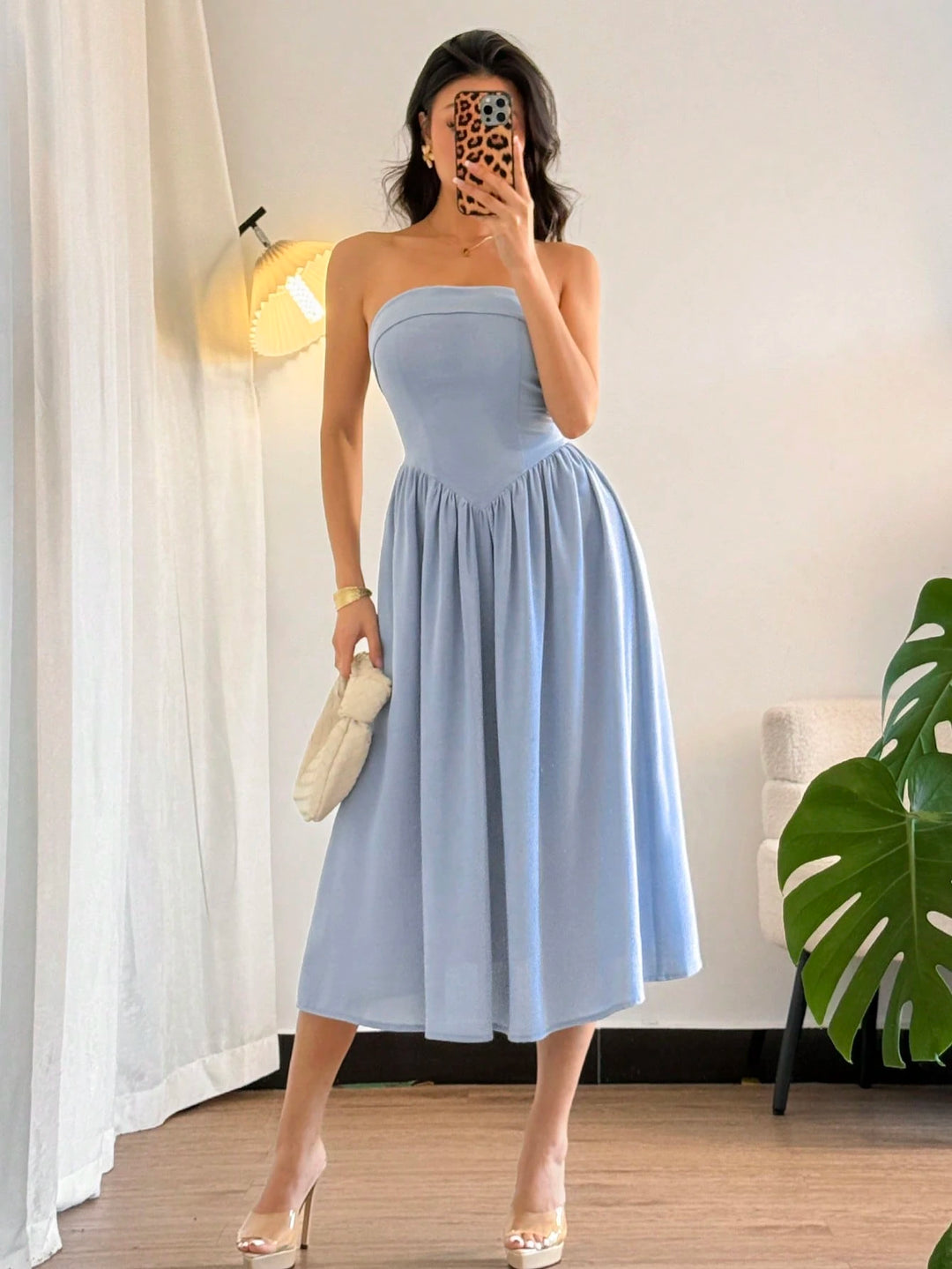 SHEIN maxi ruha, kék