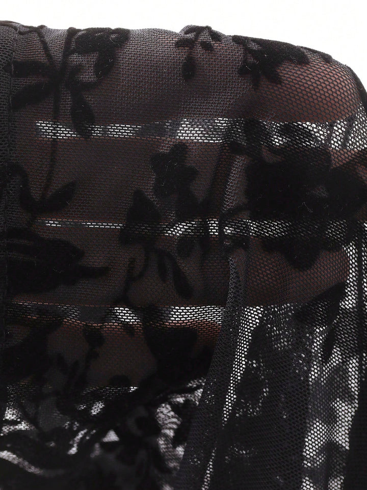 Top SHEIN, negru