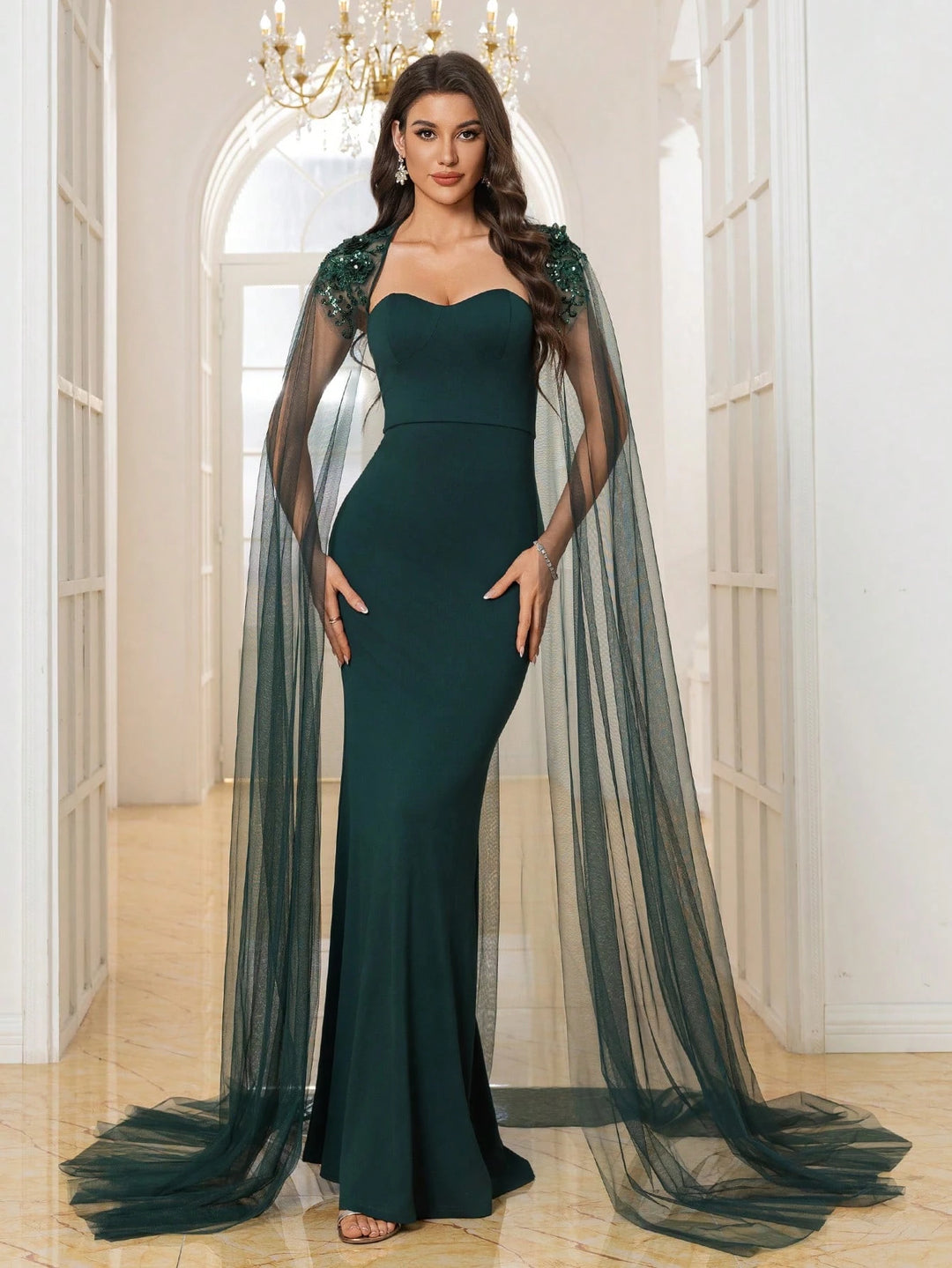 Rochie de ocazie SHEIN, verde