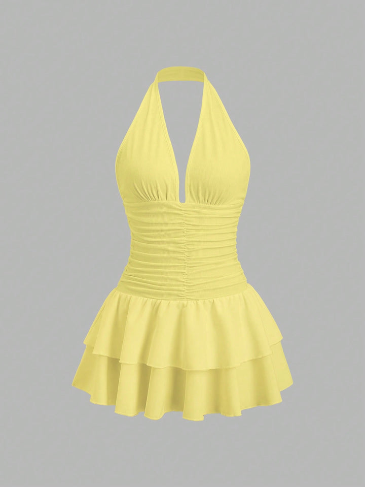 Rochie mini SHEIN, galben