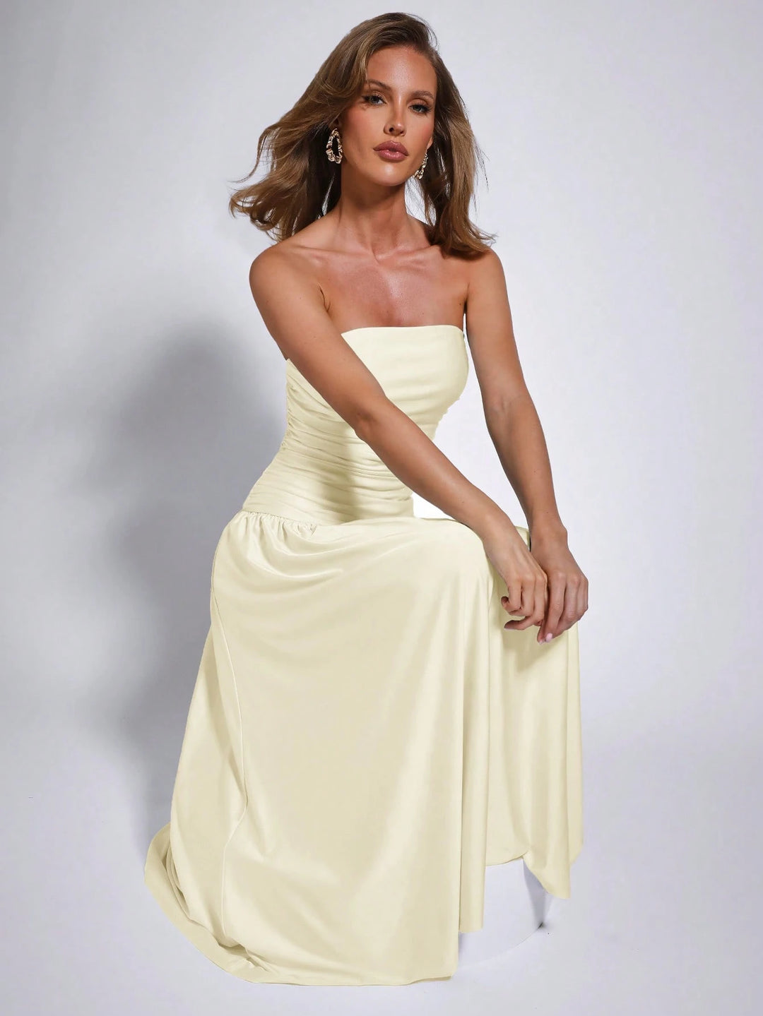 Rochie midi SHEIN, galben