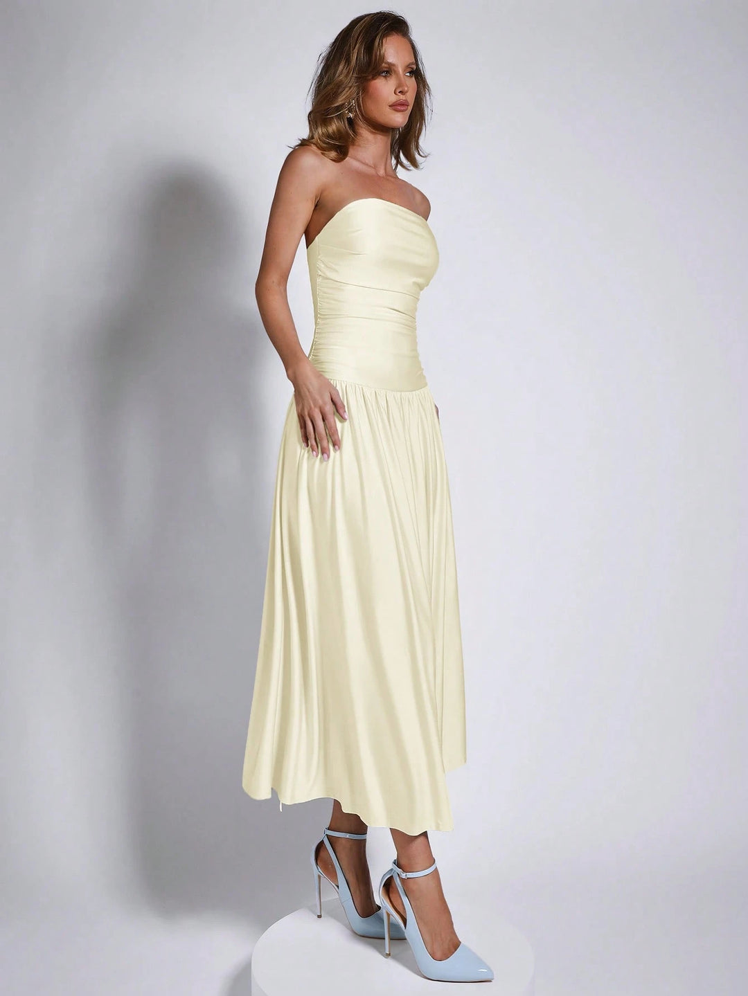 Rochie midi SHEIN, galben