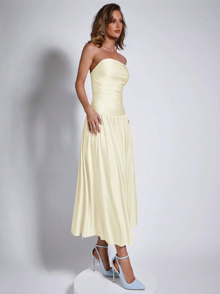 Rochie midi SHEIN, galben