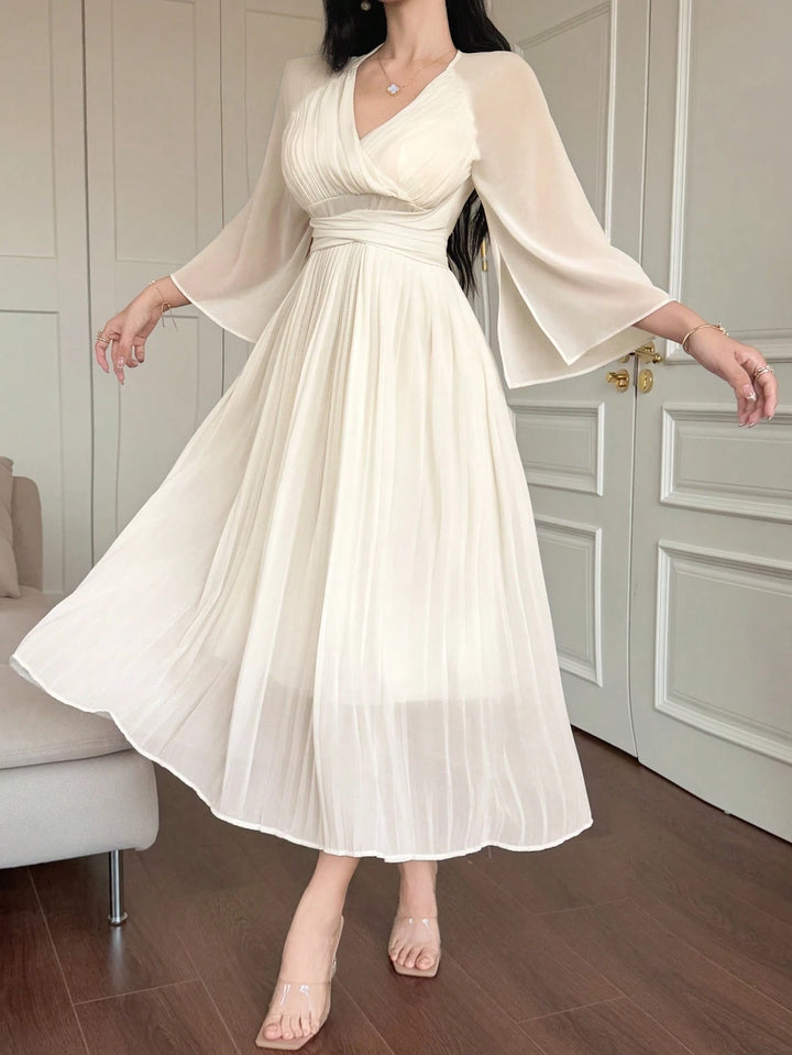 Rochie maxi Shein, crem