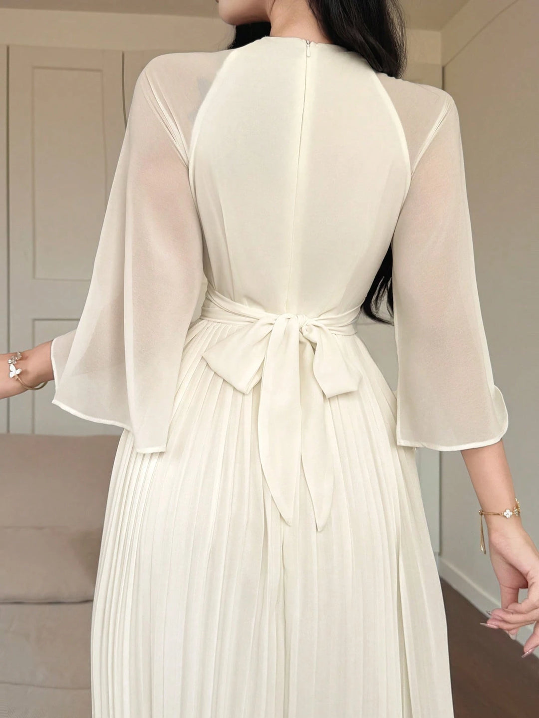 Rochie maxi Shein, crem