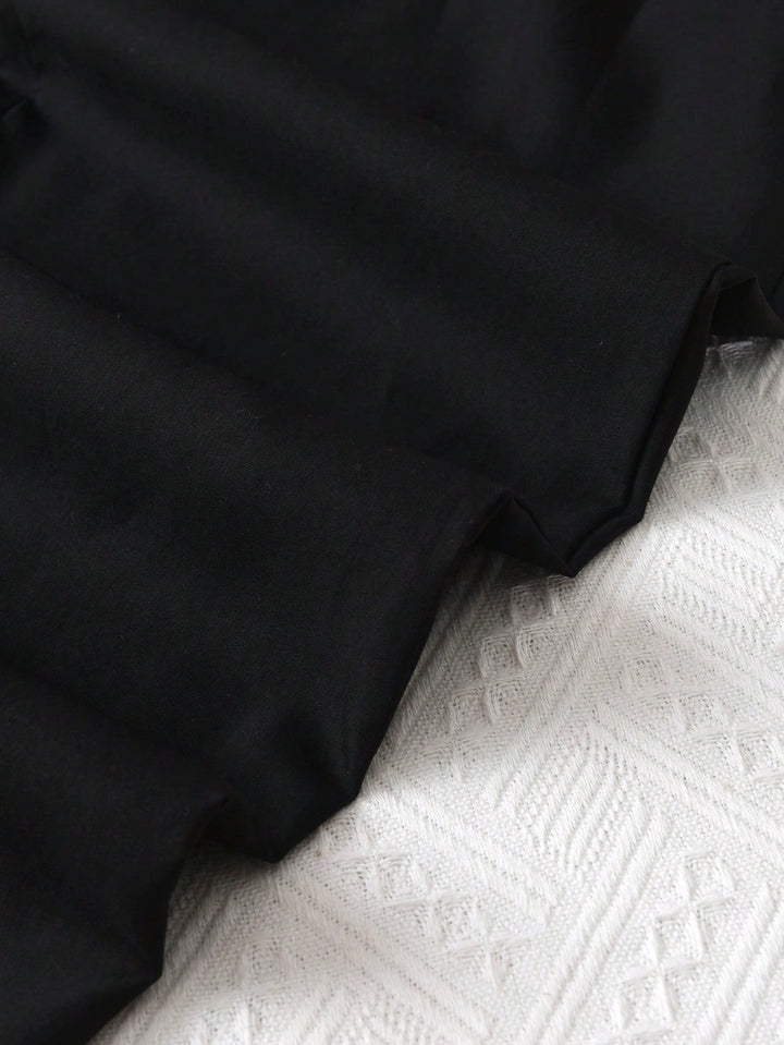 Salopetă cu pantalon larg SHEIN, negru