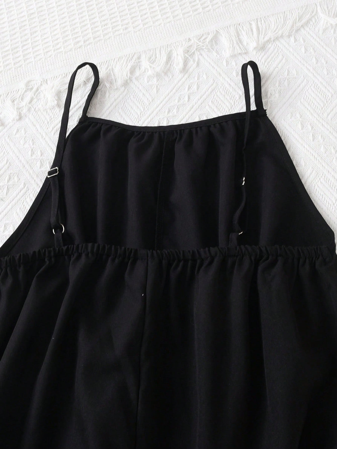 Salopetă cu pantalon larg SHEIN, negru