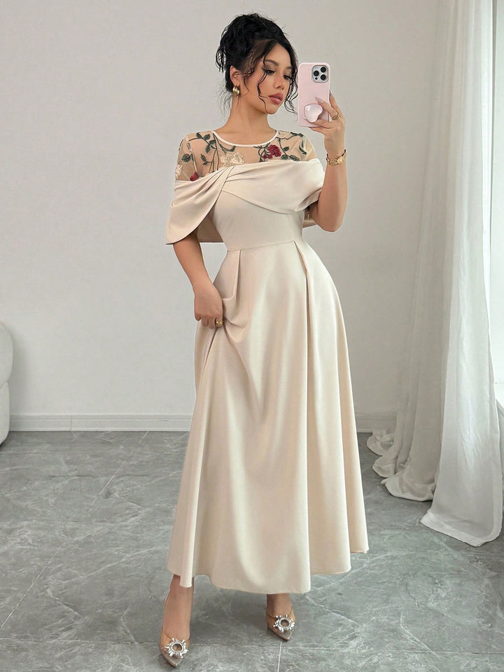 Rochie maxi SHEIN, bej