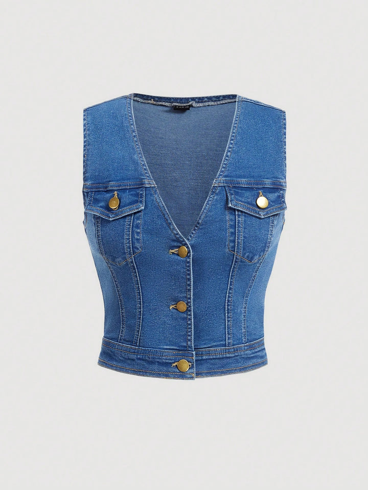 SHEIN farmer mellény, kék